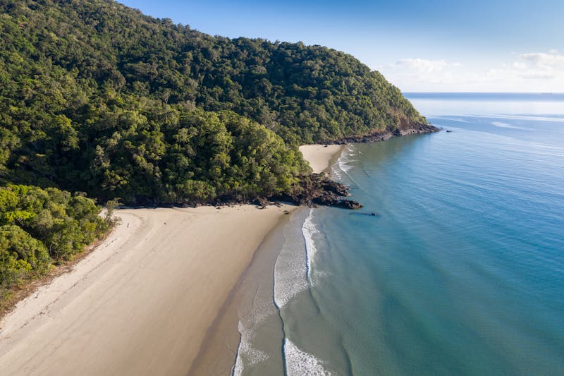 The rainforest meets the ocean in this pristine section of Daintree coastland in Queensland Australia. Image Credit: © Bjeayes | Dreamstime.com.
