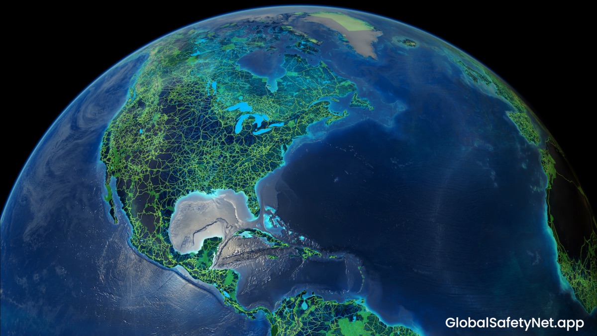 Close up of the Global Safety Net.